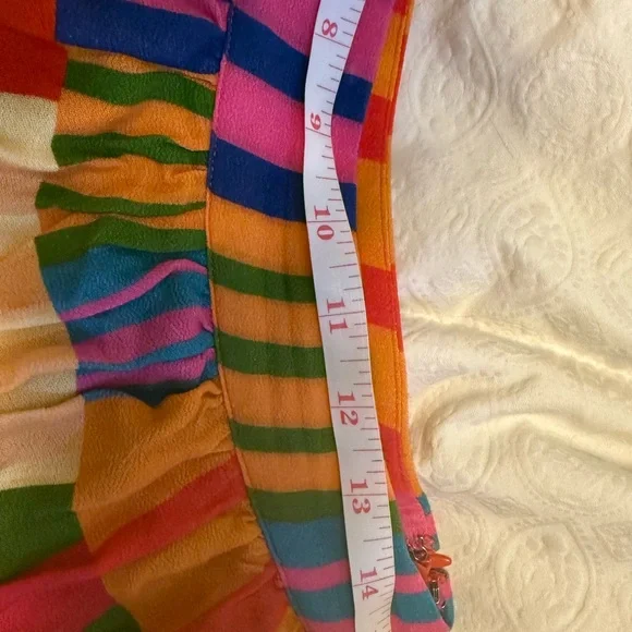 FARM Rio Multicolor Striped Tiered A-Line Skirt - Picture 3 of 3